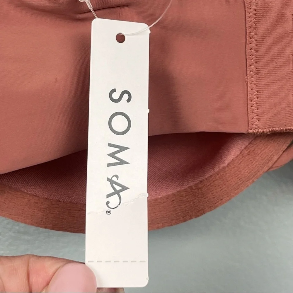 NWT Soma Lightly Lined Plunge underwire bra in Clay Rose, 36DD.